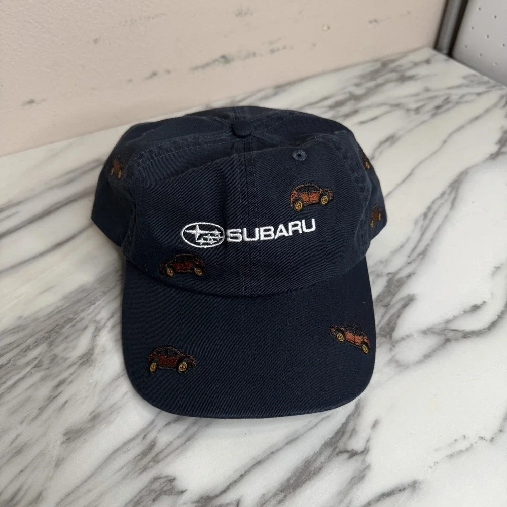 Subaru Official Embroidered Hat SnapBack Cap Trucker Vehicle Car All Over OS